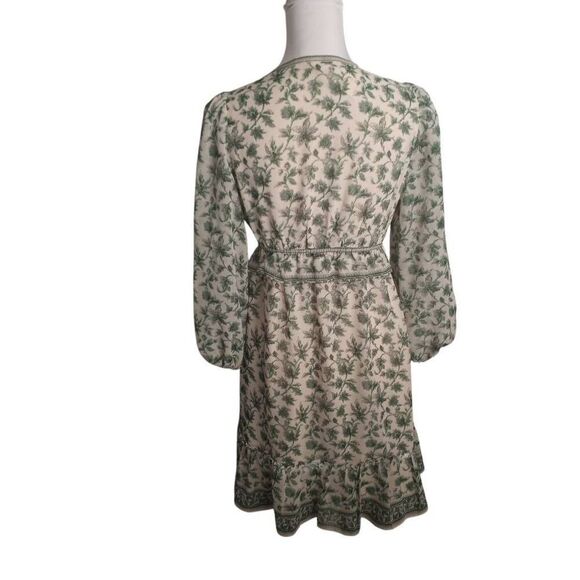 MAX STUDIO LONDON GREEN & CREAM FLORAL DRESS SZ.S NWT - Picture 4 of 9